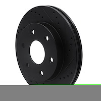 E-Line Drilled & Slotted Black Brake Rotor, Fits Select Lexus/Toyota/Scion, Position: Rear Right