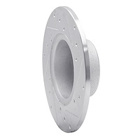 E-Line Drilled & Slotted Silver Brake Rotor, 1975-1980 Triumph, Position: Front Left