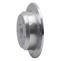 E-Line Drilled & Slotted Silver Brake Rotor, 1986-1989 Jaguar, Position: Rear Left