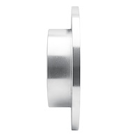 E-Line Drilled & Slotted Silver Brake Rotor, 2006-2018 Fits Multiple Makes/Models, Position: Rear Right