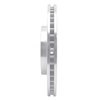 E-Line Drilled & Slotted Silver Brake Rotor, 2004-2011 Mitsubishi, Position: Front Left