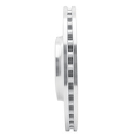 E-Line Drilled & Slotted Silver Brake Rotor, 2008-2012 Audi/Porsche/Volkswagen, Position: Front Left
