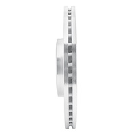 E-Line Drilled & Slotted Silver Brake Rotor, 2012-2020 Audi/Porsche/Volkswagen, Position: Front Right