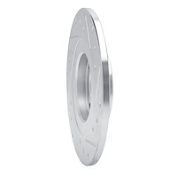 E-Line Drilled & Slotted Silver Brake Rotor, 1981-1984 Lexus/Toyota/Scion, Position: Front Left