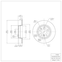 E-Line Blank Brake Rotor, 1991-2001 BMW, Position: Rear
