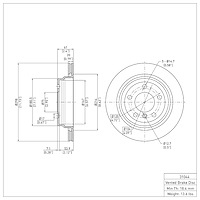 E-Line Blank Brake Rotor, 1996-2003 BMW, Position: Rear