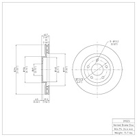 E-Line Blank Brake Rotor, Fits Select Fits Multiple Makes/Models, Position: Front
