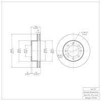 E-Line Blank Brake Rotor, Fits Select Mopar, Position: Front