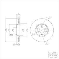 E-Line Blank Brake Rotor, 2003-2011 GM, Position: Front
