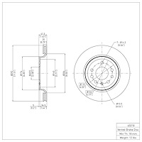 E-Line Blank Brake Rotor, 2003-2011 GM, Position: Rear