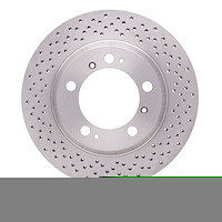E-Line Drilled Brake Rotor, 2000-2008 Audi/Porsche/Volkswagen, Position: Rear