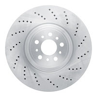 E-Line Drilled Brake Rotor, Fits Select BMW, Position: Right Front