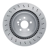 E-Line Drilled Brake Rotor, 2005-2006 Mercedes-Benz, Position: Rear