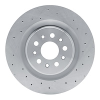 E-Line Drilled Brake Rotor, 2014-2020 Maserati, Position: Rear