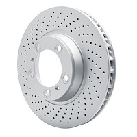 Hi-Carbon Alloy Geomet-Coated Drilled Rotor, 1999-2021 Audi/Porsche/Volkswagen, Position: Front Left