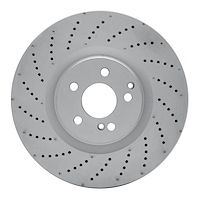 Hi-Carbon Alloy Geomet-Coated Drilled Rotor, 2008-2021 Mercedes-Benz, Position: Front