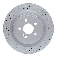 GeoSpec-Coated Drilled & Slotted Rotor, 2012-2020 Mercedes-Benz, Position: Rear