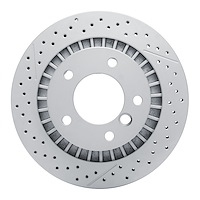 GeoSpec-Coated Drilled & Slotted Rotor, 2013-2018 Mercedes-Benz, Position: Rear