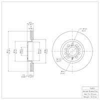 GeoSpec-Coated Rotor, Fits Select Audi/Porsche/Volkswagen, Position: Front