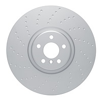 GeoSpec-Coated Dimpled Rotor, Fits Select BMW, Position: Left Front
