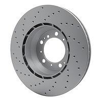 GeoSpec-Coated Drilled Rotor, 1999-2021 Audi/Porsche/Volkswagen, Position: Rear Left