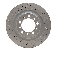 GeoSpec-Coated Drilled Rotor, 2016-2016 Audi/Porsche/Volkswagen, Position: Rear Left
