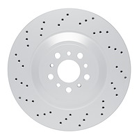 GeoSpec-Coated Drilled Rotor, Fits Select BMW, Position: Rear Left