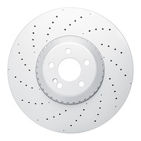 GeoSpec-Coated Drilled Rotor, Fits Select Mercedes-Benz, Position: Front