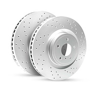 GEO-Carbon Drilled/Slotted Rotors, 2009-2017 Suzuki, Position: Rear