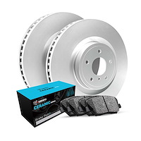 GEO-Carbon Brake Rotor Set w/Ceramic Pads, 2003-2011 GM, Position: Front