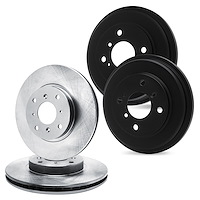 E-Line Blank Brake Rotor & Drum Set, 2004-2008 GM, Position: Front & Rear