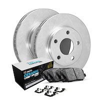 E-Line Blank Brake Rotor Set w/Euro Ceramic Pads & Hardware, 2003-2005 Jaguar, Position: Rear