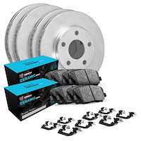 E-Line Blank Brake Rotor Set w/Ceramic Pads & Hardware, 2009-2017 BMW, Position: Front & Rear