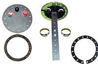 7084A 16-Bolt Round Fuel Pump Hanger, 7-12 in. Adjustable, #8 AN Inlet/Return
