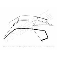 GMK3022537692P Left/Driver Side/Right/Passenger Side Pair Roof Rail Weatherstrips for 1969-1970 Ford Mustang Fastback