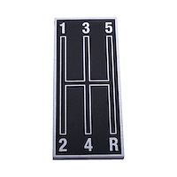 5 Speed shift pattern plate 1968 1969 Camaro with console OE look and quality