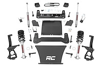 21631 6 in. Lift Kit, Mono Leaf Rear, N3 Struts, Fits Select Chevy Silverado 1500