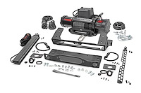 51099 High Winch Mount, All Models, 12000S, 20 in. Black Single Row LED, Ford Bronco 4wd (2021-2023)