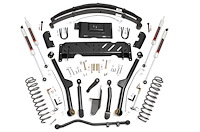 61740 4.5 in. Lift Kit, Long Arm, RR Leafs, NP242, M1, Jeep Cherokee XJ (84-01)