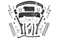 61770 4.5 in. Lift Kit, Long Arm, RR Leafs, NP242, V2, Jeep Cherokee XJ (84-01)