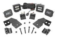 Front Mount 2 in. Black LED Light Kit Pair for 2024-2025 Polaris XPEDITION Models