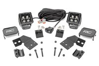 Front Mount 2 in. Black LED Light Kit Pair with White DRL for 2024-2025 Polaris XPEDITION Models