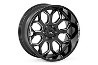 96201012A 96-Series Wheel, One-Piece, Size: 20" x 10", Bolt Pattern: 6 x 5.50" [Gloss Black]