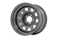 RC51-5165G Steel Wheel, Gray, 15x10, 5x4.5, 3.30 Bore, -39