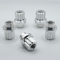 LN-314SP Billet Aluminum Lug Nut Set, 12-Point, 12 mm x 1.5, Shank Seat [Polished]