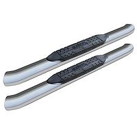 1603-0371 5 in OE Style Curved Oval Steps, Polished Steel, 15-23 Ford F-150/F-250/F-350