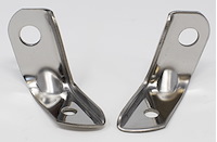 SB-01BS Stainless Grille Tie Bar/Hood Adjuster Bracket, 1956 Chevy, Pair