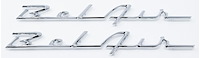 SB-19C Quarter Panel Scripts, 1955-1956 Bel Air, Chrome w/Clips, Pair