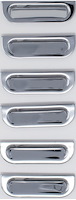 SB-35C Chrome Fender Louvers, 1957 Chevy, Set of 6