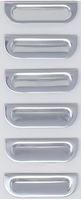 SB-35S Silver Fender Louvers, 1957 Chevy, Set of 6